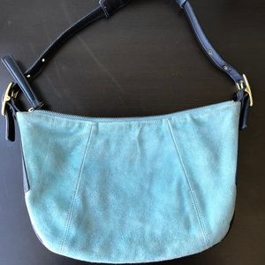 Coach suede hobo -pale green
